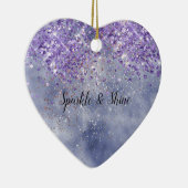 Lila Goldsparkle Keramik Ornament (Rechts)