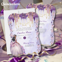 Lila Goldsparkle Quinceanera Rose