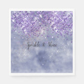 Lila Goldsparkle Serviette (Vorderseite)