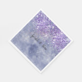 Lila Goldsparkle Serviette (Ecke)