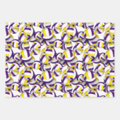 lila Goldsportarten, die die Farben Volleyball koo Geschenkpapier Set (Vorderseite)