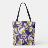 lila Goldteam färbt Volleyballbussname Tasche (Rückseite)