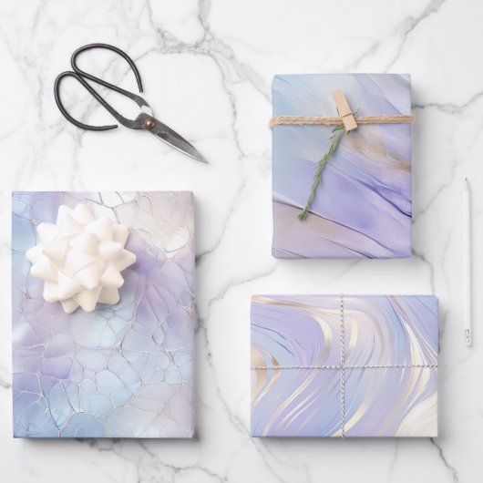 Lila Goldtraum Geschenkpapier Set (Vorderseite)