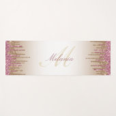 lila Goldtropfen von gummigrigem Monogramm-Glitzer Yogamatte (Vorderseite (Horizontal))