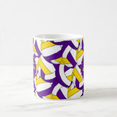 lila Goldvolleyball-Mannschaftsfarben Trainingsges Kaffeetasse (Mittel)