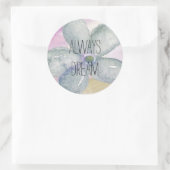 Lila Goldwasser-Traum Blume Runder Aufkleber (Tasche)