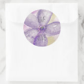 Lila Goldwasser-Traum Blume Runder Aufkleber (Tasche)