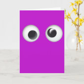Lila Googly Eyes Happy Birthday Card Karte (Gelbe Blume)