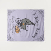 Lila Gothic Baby Braut Babydusche Hintergrund Wandteppich (Vorderseite (Horizontal))