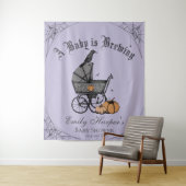 Lila Gothic Baby Braut Babydusche Hintergrund Wandteppich (Beispiel)