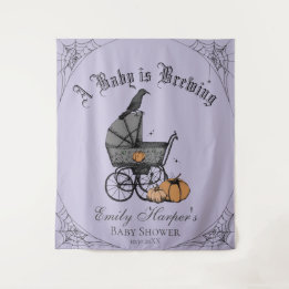 Lila Gothic Baby Braut Babydusche Hintergrund Wandteppich