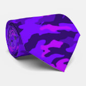 Lila Gothic Camouflage Neck Tie Krawatte (Gerollt)