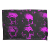 Lila Gothic Dead Skulls Schlafzimmer Kissenbezug (Vorderseite)