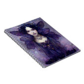 Lila Gothic Fairy Fantasy Art Notebook Notizblock (Rechte Seite)