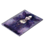 Lila Gothic Fairy Fantasy Art Notebook Notizblock (Linke Seite)