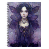 Lila Gothic Fairy Fantasy Art Notebook Notizblock (Vorderseite)
