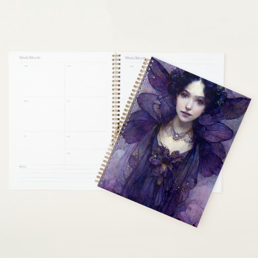 Lila Gothic Fairy Fantasy Art Planner Planer (Anzeige)
