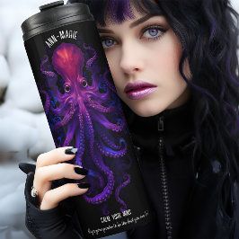 Lila Gothic Kraken Thermal Tumbler Thermosbecher