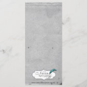 Lila Gothic Owl Posh Wedding Menu Menükarte (Rückseite)