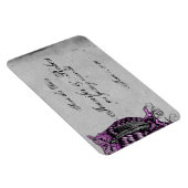 Lila Gothic Owl Posh Wedding Save the Date Magnet (Rechte Seite)