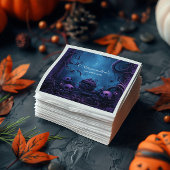 Lila Gothic Spooky ONE Geburtstag Serviette