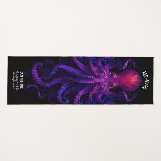 Lila Gothic Tentacles Sea Kraken Kratopus Yogamatte (Vorderseite (Horizontal))