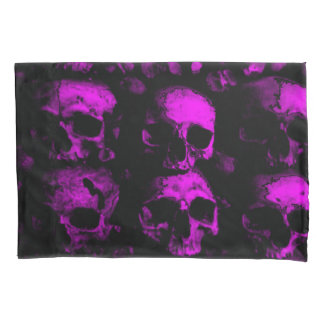 Lila Gothic Tote Schädel Schlafzimmer Kissenbezug