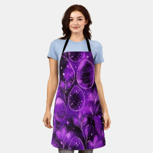 Lila gothisches Osterpattern Schürze