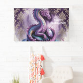 Lila-gotische Drachen-Geburtstagsfeier  Banner (Insitu)