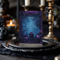 Lila gotische Fantasy-Halloween-Baby-Party