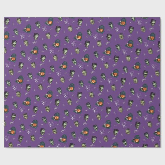 💜 Lila gotische Halloween-🎃 🕸️ Geschenkpapier (Flach)