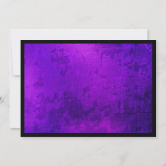 Lila gotische Hochzeit speichern Sie das Datum Save The Date (Rückseite)