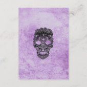 Lila gotische Hochzeitsempfehlung für Black Lace Begleitkarte (Rückseite)