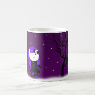 Lila gotische Kitty-Tasse Verwandlungstasse