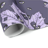 Lila Gotische Kunst mit sprichwörtlichem Leaf Geschenkpapier (Rolleneckpunkt)