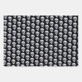 Lila Gotische Skelette und Skulls Geschenkpapier Set (Vorderseite 2)