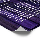 Lila Gotische Tischübersicht für kundenspezifische Poster (Ecke)