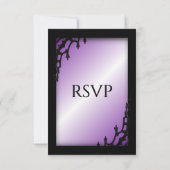 Lila Gotische UAWG mit Menüauswahl RSVP Karte (Rückseite)