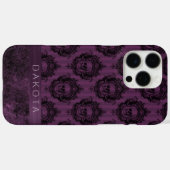 Lila gotischer Chic | Eggplant und Schwarze Schäde Case-Mate iPhone Hülle (Rückseite (Horizontal))
