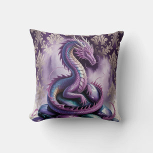 Lila gotischer Drache Geburtstagsfeier  Kissen