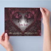 Lila gotisches Herz 001 Flyer (Hand)
