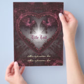 Lila gotisches Herz 001 Flyer (Hand)