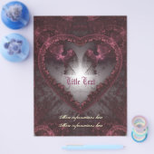 Lila gotisches Herz 001 Flyer (Einzeln)