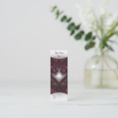 Lila gotisches Herz 001 Mini Visitenkarte (Stehend Vorderseite)