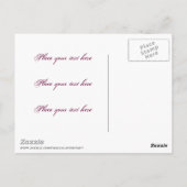 Lila gotisches Herz 001 Postkarte (Rückseite)