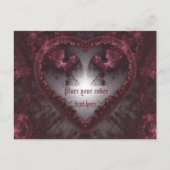 Lila gotisches Herz 001 Postkarte (Vorderseite)