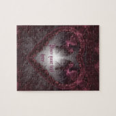 Lila gotisches Herz 001 Puzzle (Horizontal)
