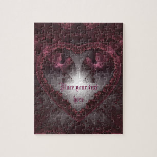 Lila gotisches Herz 001 Puzzle