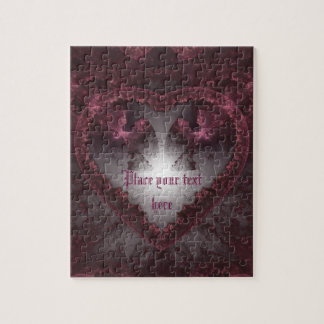 Lila gotisches Herz 001 Puzzle