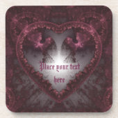 Lila gotisches Herz 001 Untersetzer (Vorderseite)